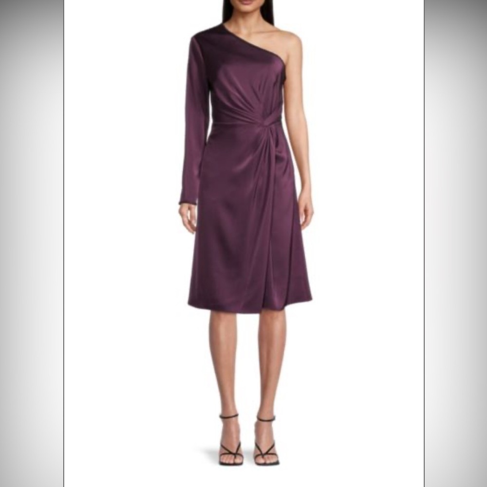 AIDAN MATTOX
One Shoulder Twist Midi Dress